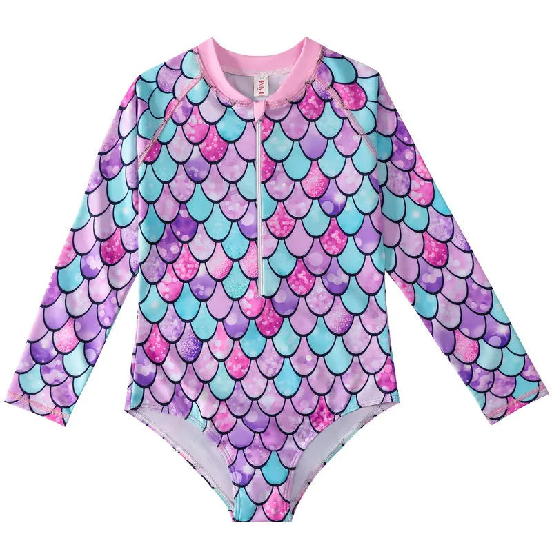 Premium Mermaid Long-Sleeve Swimsuit – Magical & Comfortable!