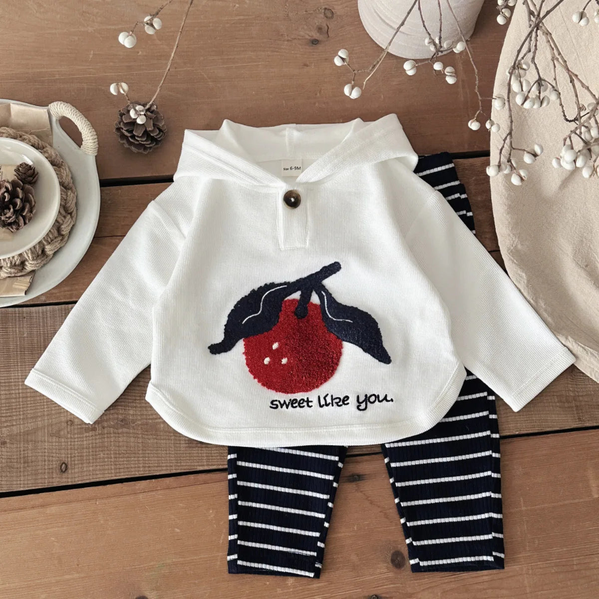 Winter Warm Cherry Set Hawthorn Hooded Top & Pants