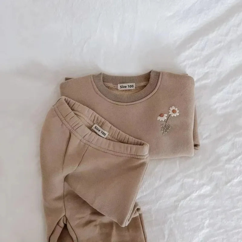 Cozy Fleece Cotton Pullover & Matching Pants Set