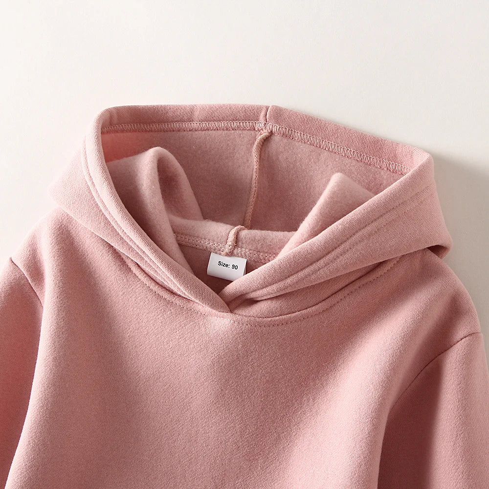 Fleece Pullover Hooded Top And Matching Pants Set