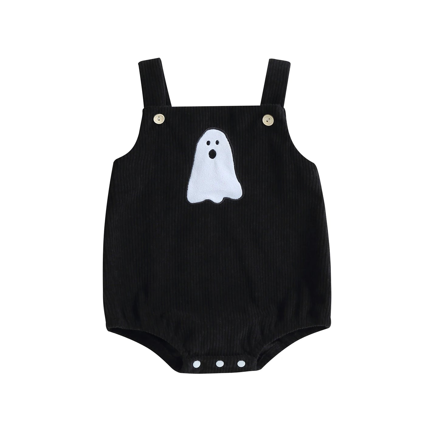 1st Halloween Baby Pumpkin Ghost Jumpsuit Corduroy Overalls