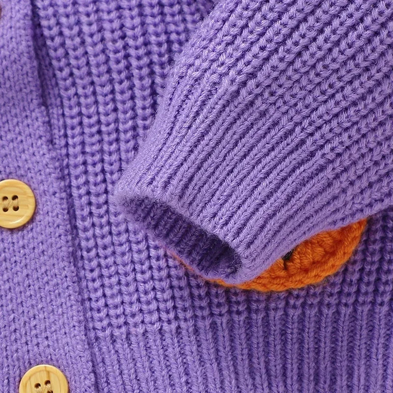 Baby Knitted Halloween Cardigan