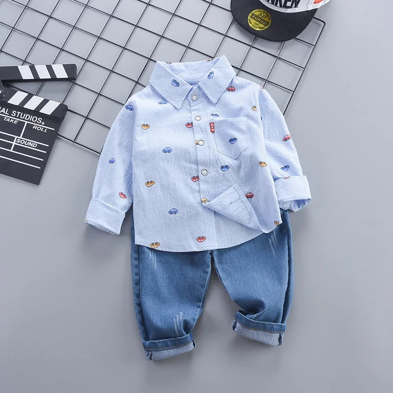 Spring & Autumn Boys Set – Stylish 2-Piece Toddler Outfit!