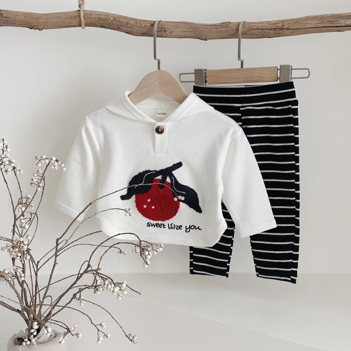 Winter Warm Cherry Set Hawthorn Hooded Top & Pants
