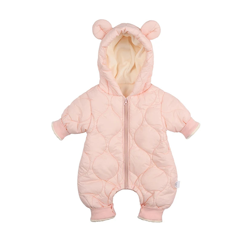 Premium Cotton Fleece-Lined Baby Romper