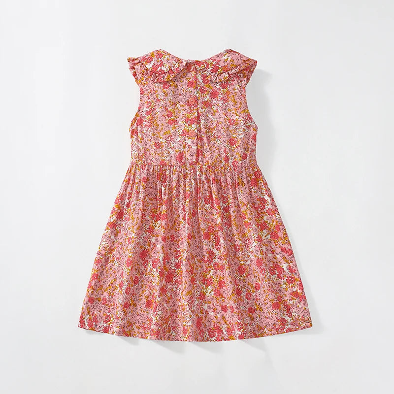 Peach 100% Cotton Summer Dress
