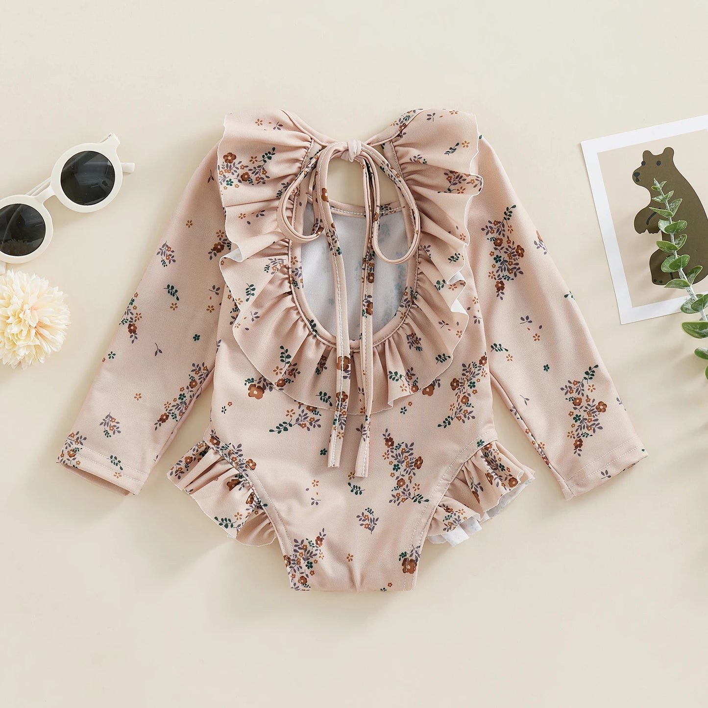 Adorable Baby Girl Floral Swimsuit – Summer Ready!