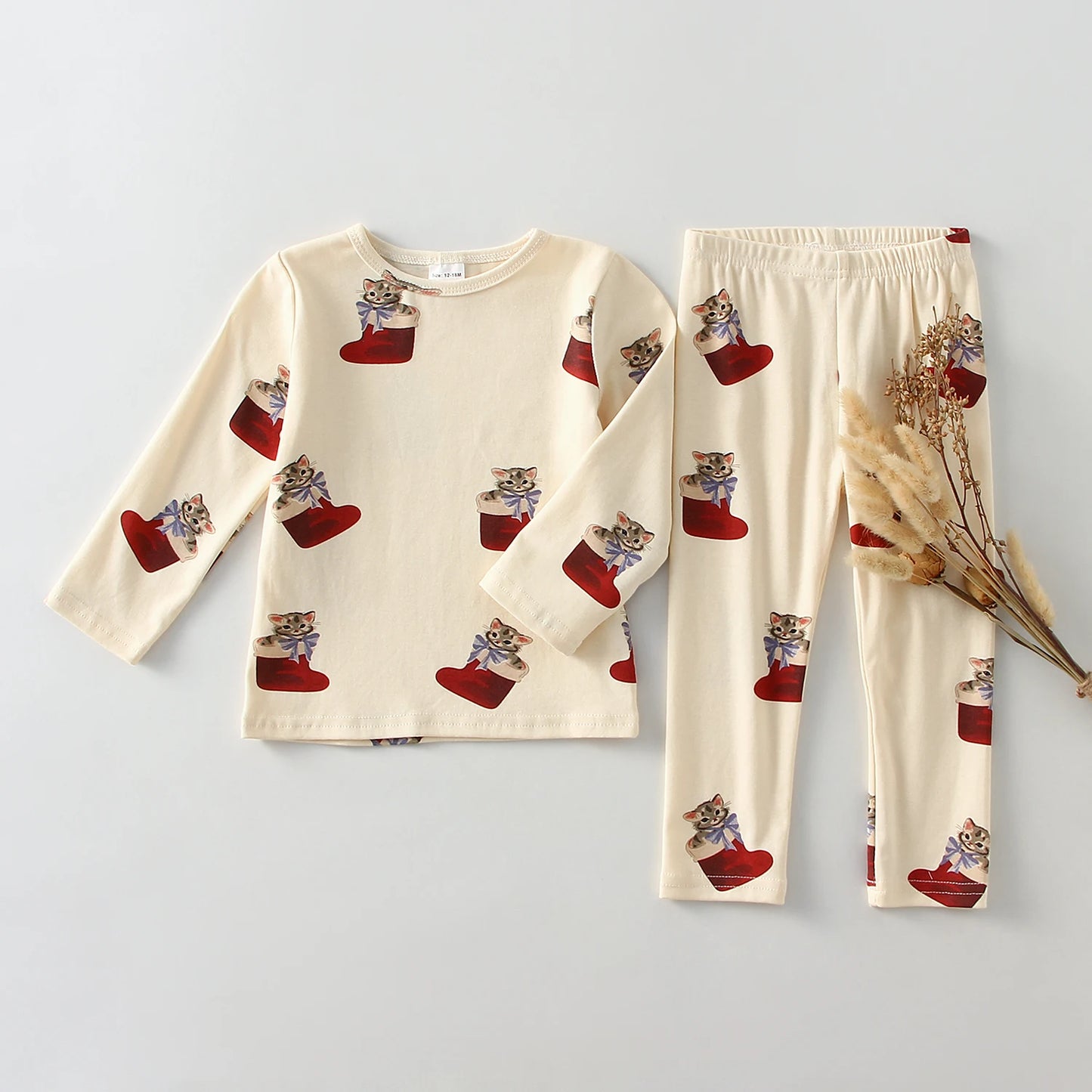 Christmas Soft Knitted Cotton Pajamas Set