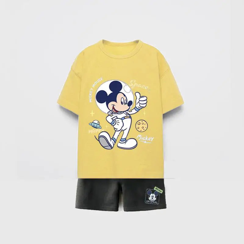 Mickey Mouse In Space Premium Cotton T-Shirt & Shorts Set