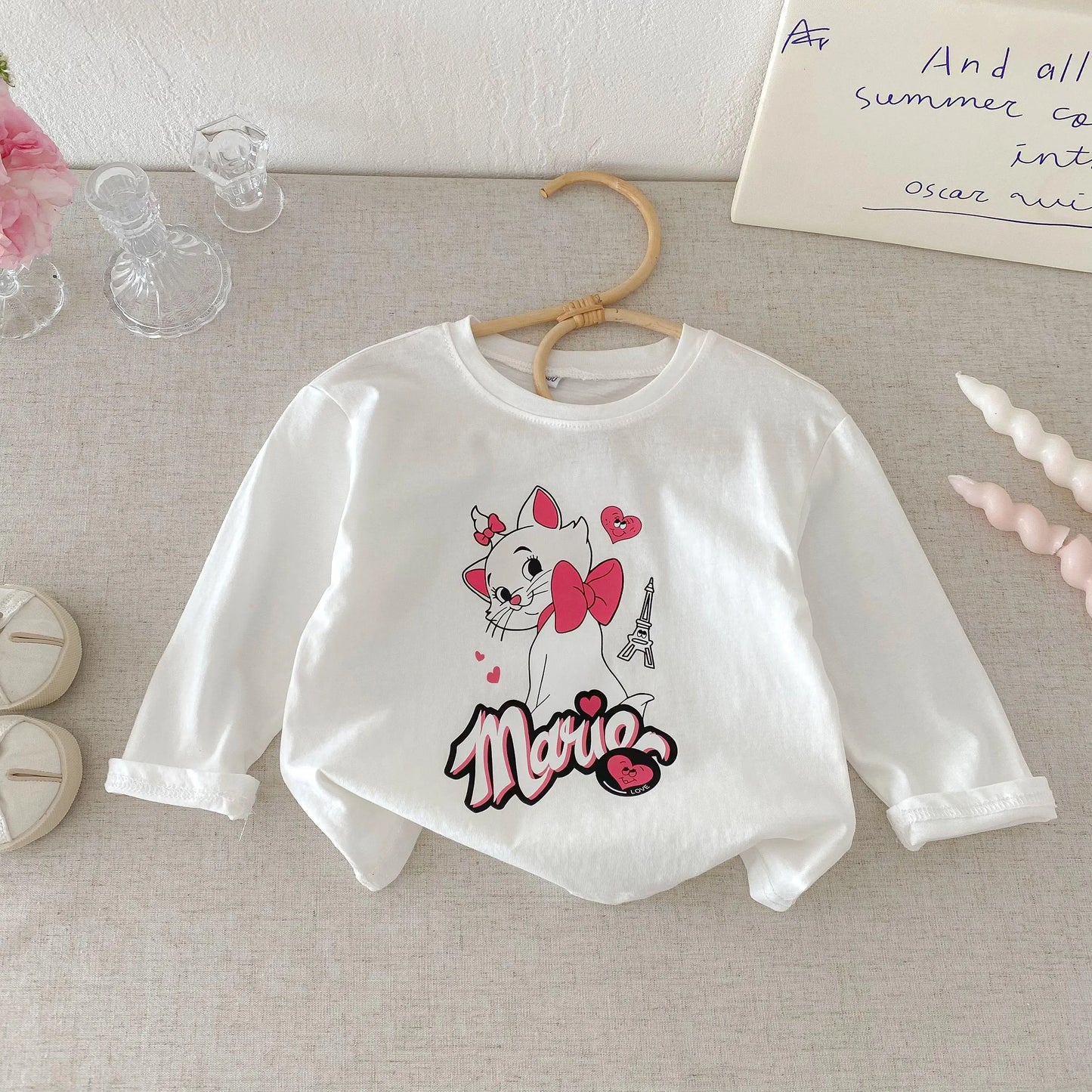 Marie Cat 100% Cotton Long Sleeve Top