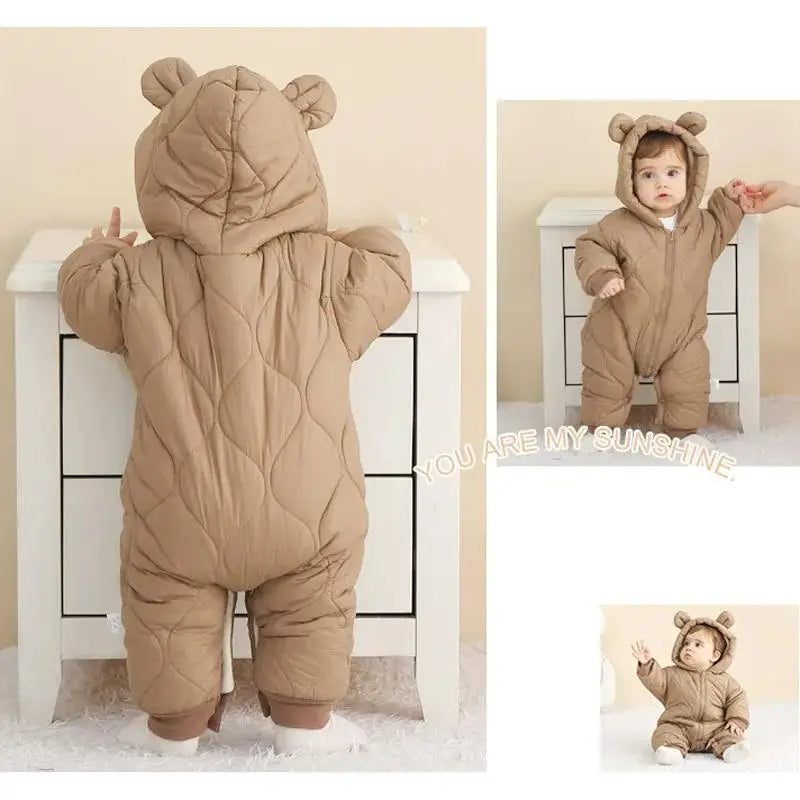 Premium Cotton Fleece-Lined Baby Romper
