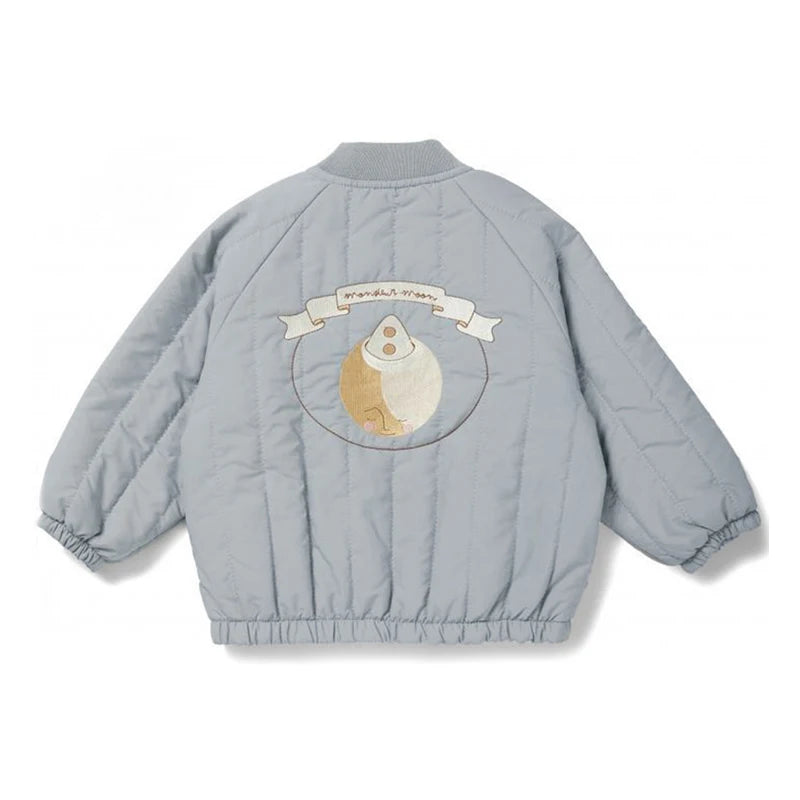 Warm Jacket From 100% Cotton With Soft Jersey Fabric