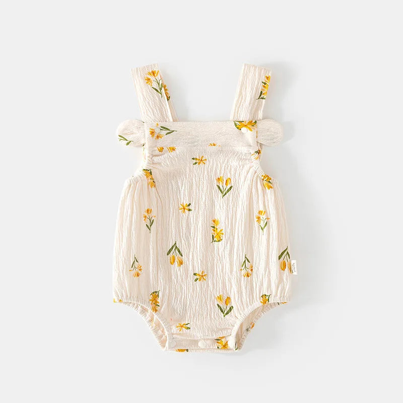 Summer Bodysuit With Charming Floral Print