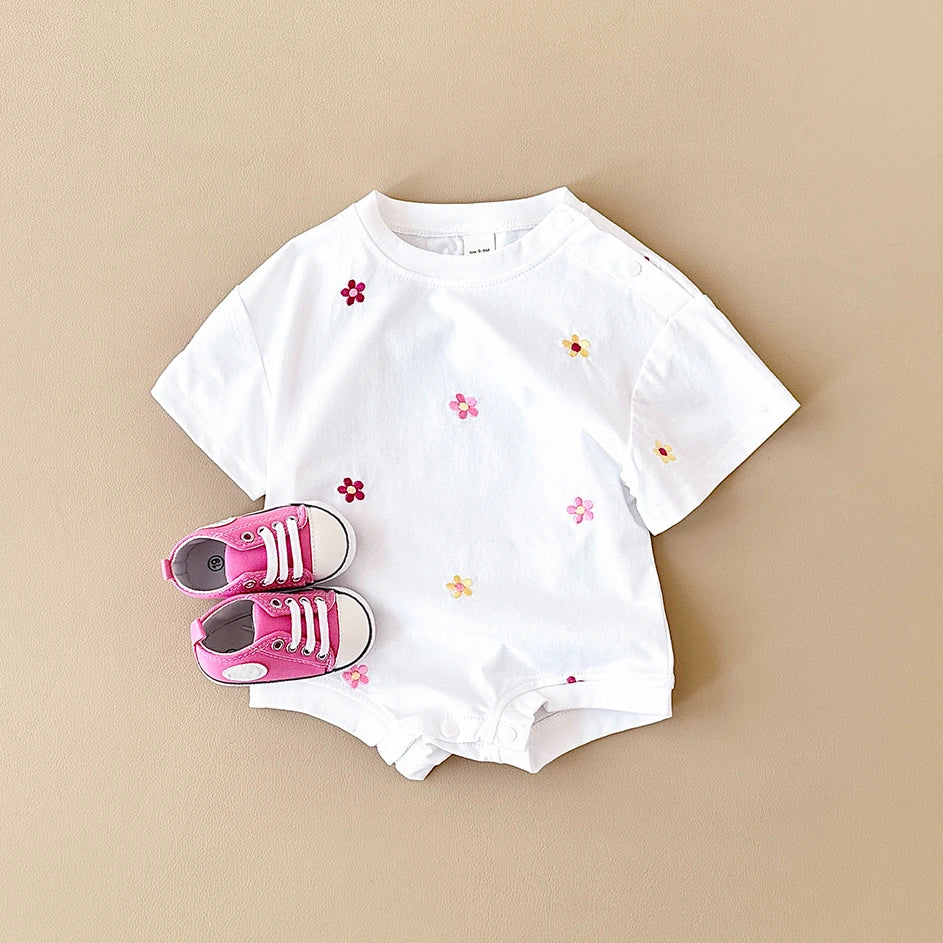 100% Cotton Floral Baby Romper Jumpsuit