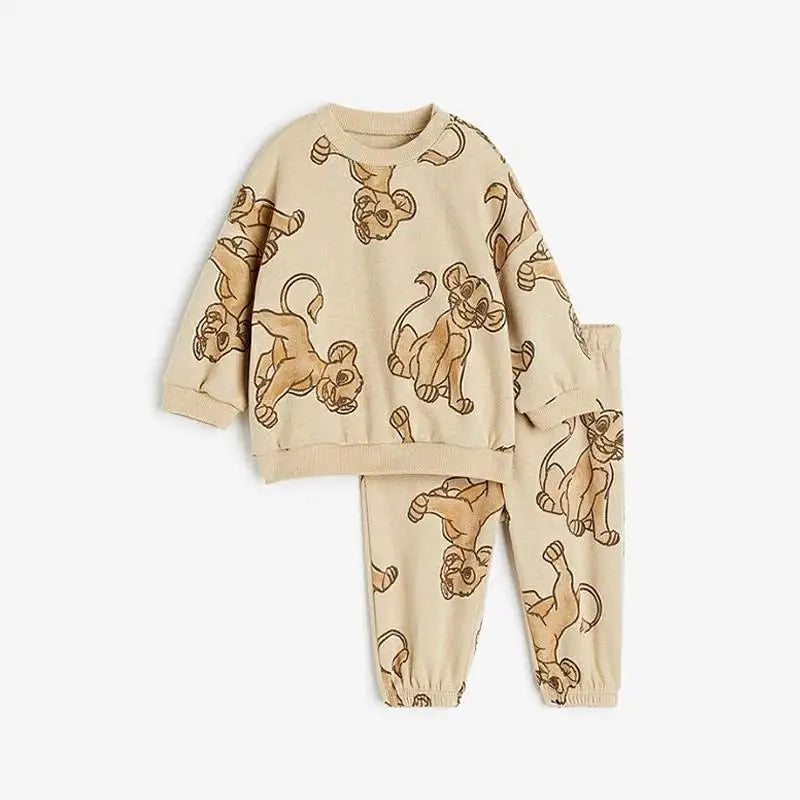 Cotton Lion King Sweatshirt & Matching Pants Set