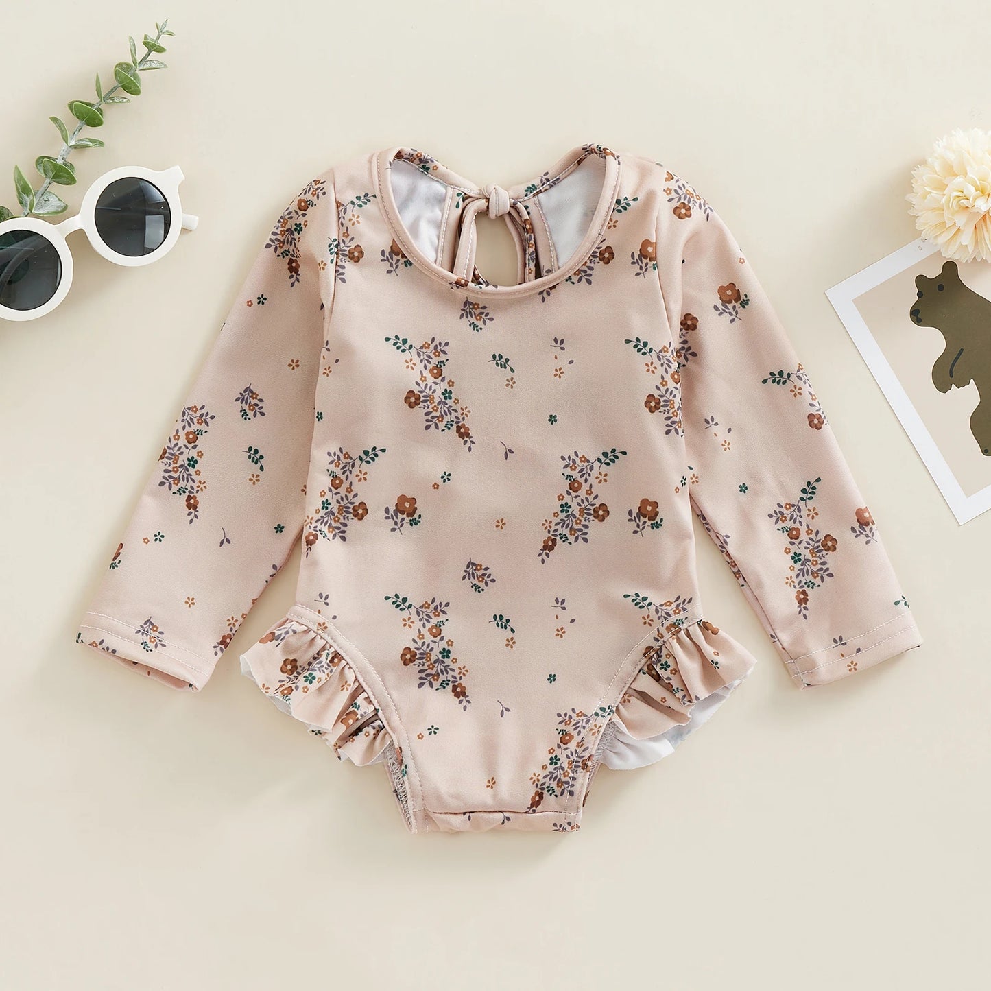 Adorable Baby Girl Floral Swimsuit – Summer Ready!