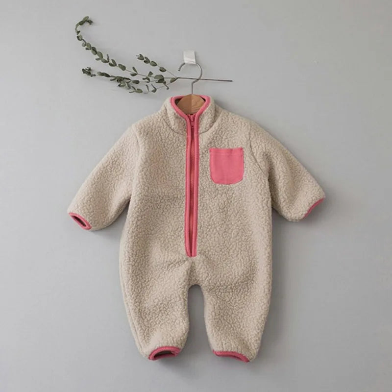 Warm Fleece Winter Baby Romper Jumpsuit