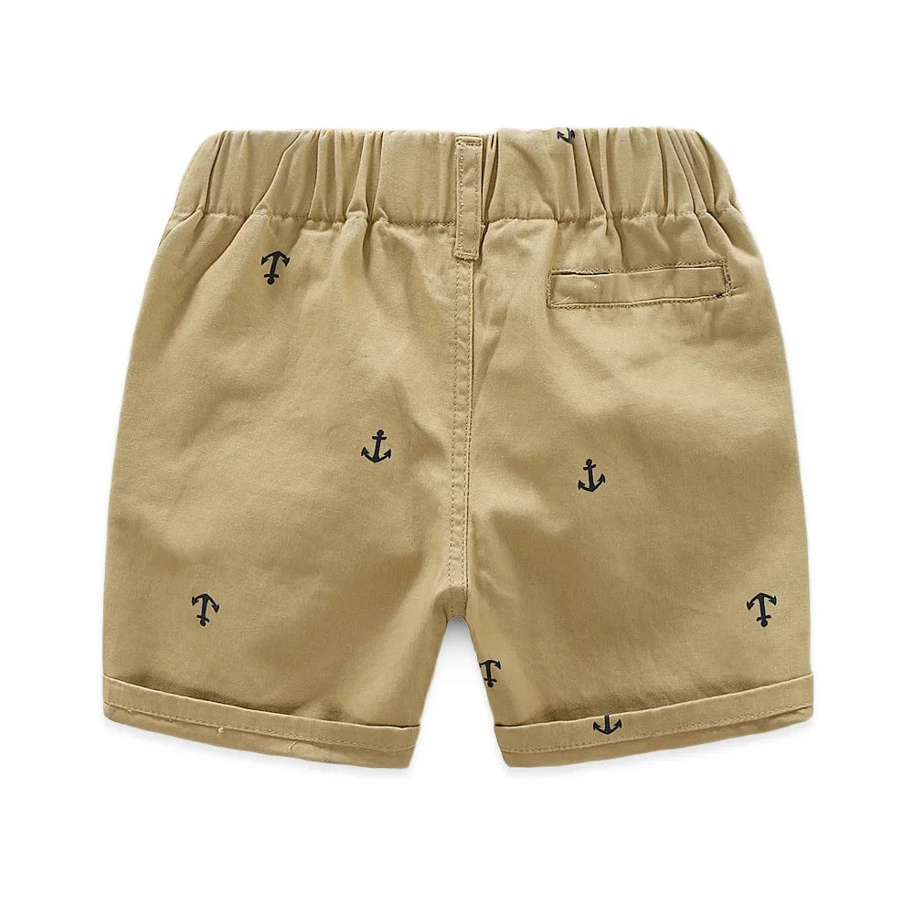 Summer Cotton Boys' Anchor Beach Shorts – 100% Cotton!