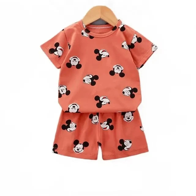 Mickey Mouse Cotton T-Shirt & Shorts Set