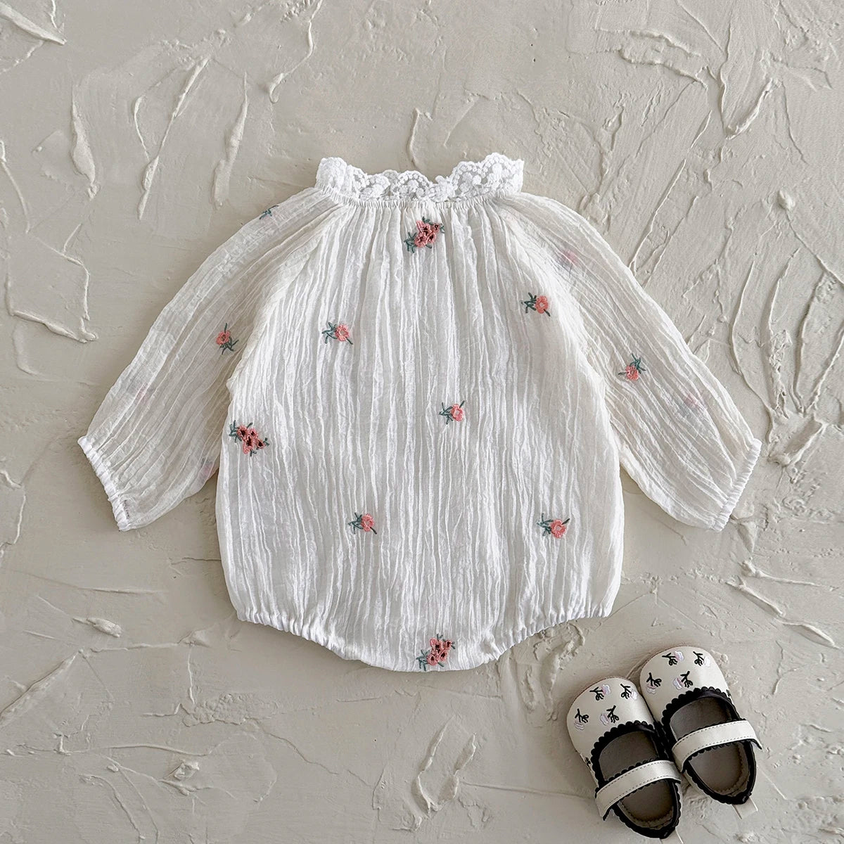 Bubble Romper Long Sleeve Soft Jumpsuit