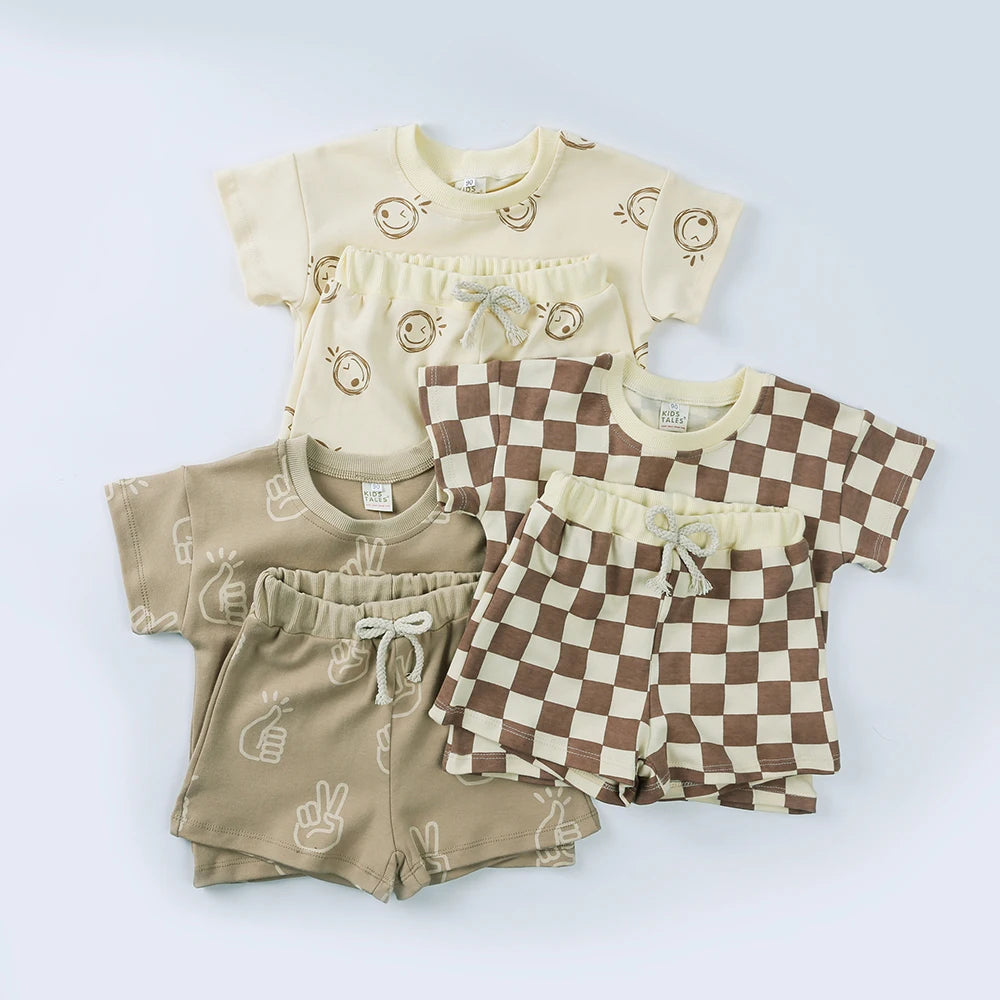 100% Cotton Casual Summer Set for Boys and Girls