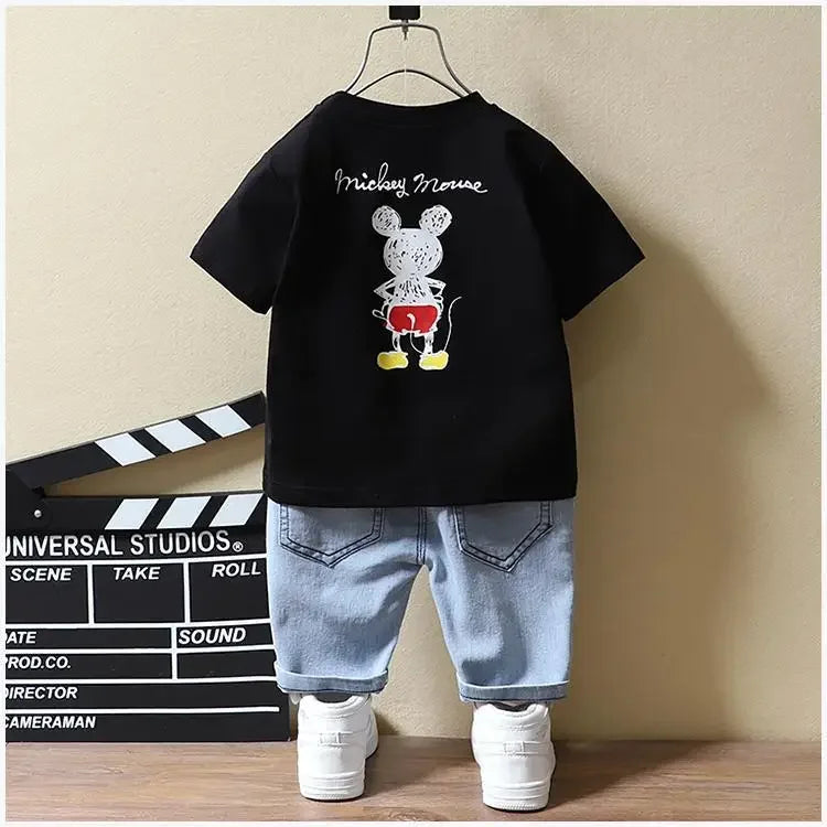 Mickey Mouse Set – T-Shirt and Denim Shorts