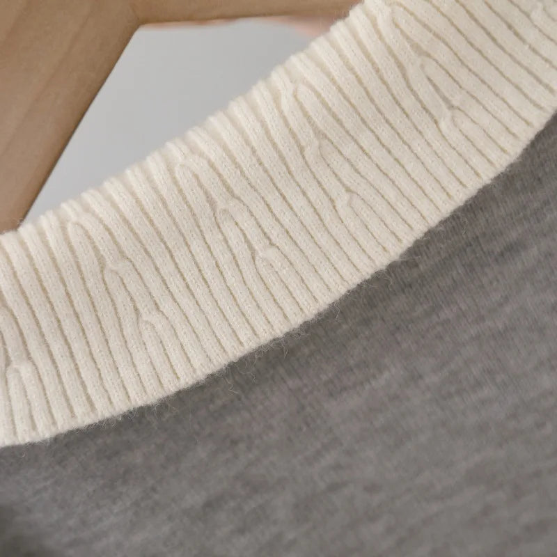 Knitted Polo Shirt And Straight Pants Set