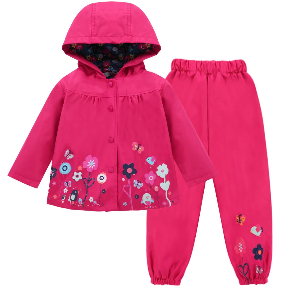 Waterproof 2-Piece Hooded Coat & Pants Set