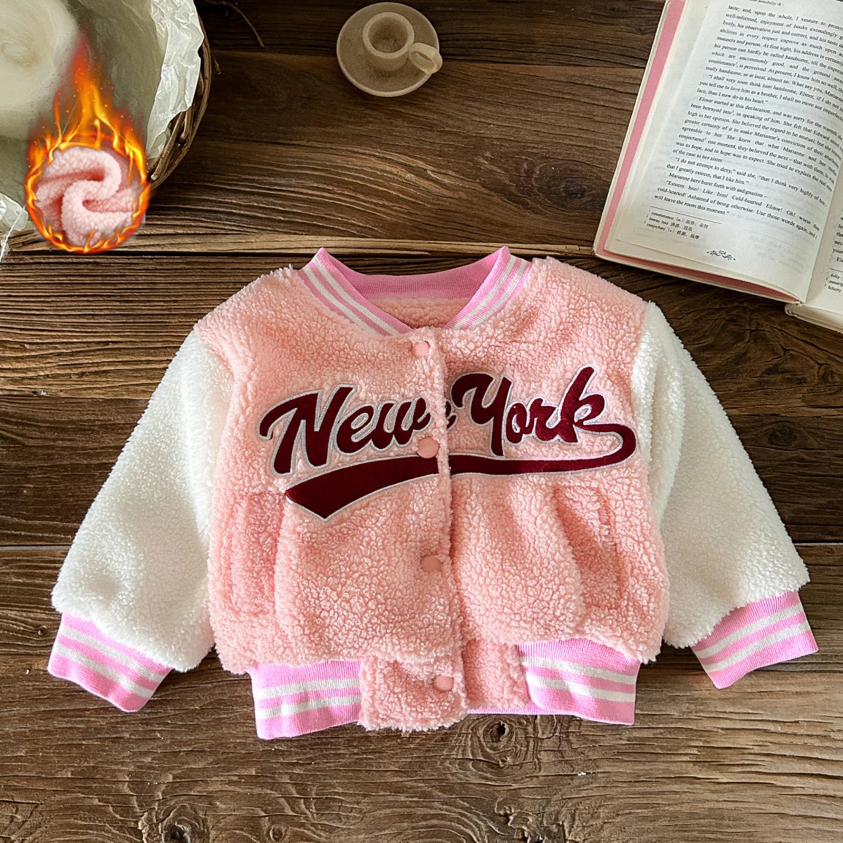 Winter Warm Jacket Coat NewYork Embroidery
