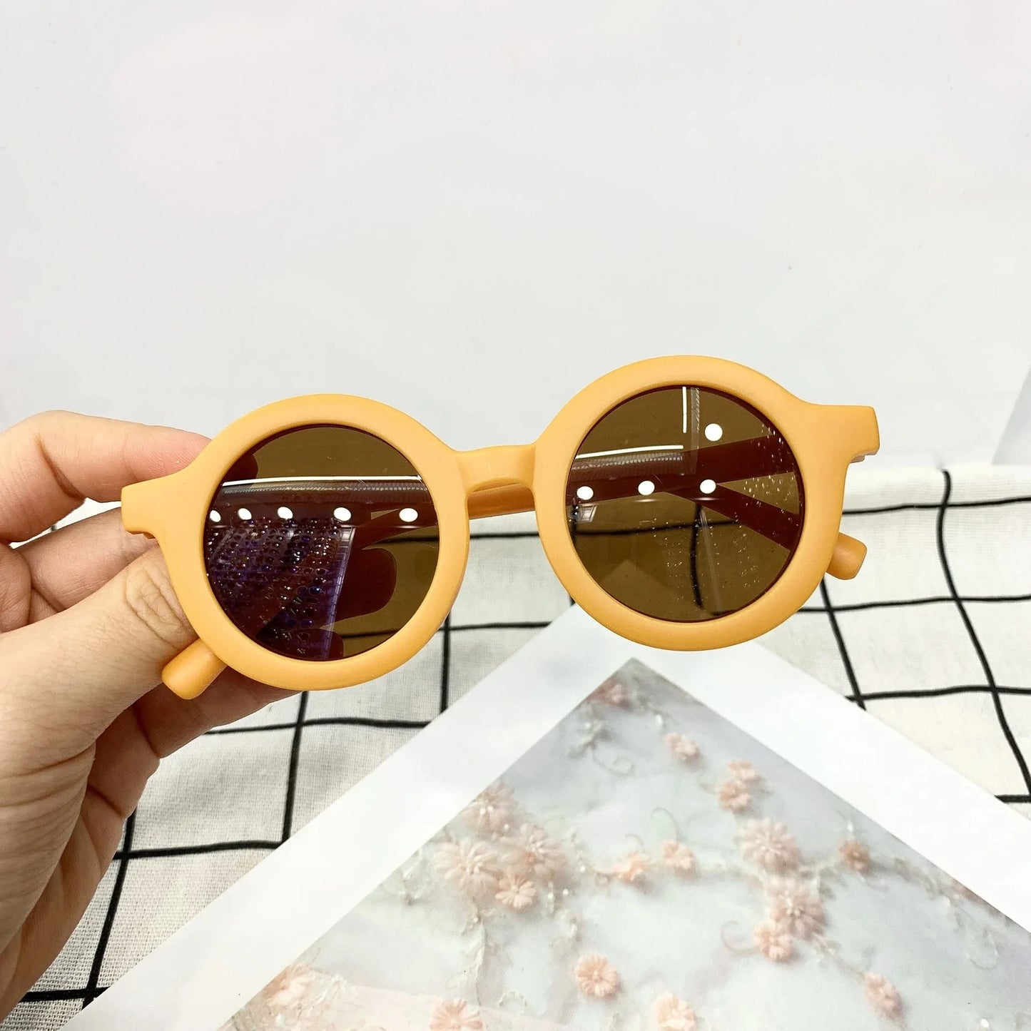 Kids Round Sunglasses – UV400 Mirror Lens Stylish Eyewear