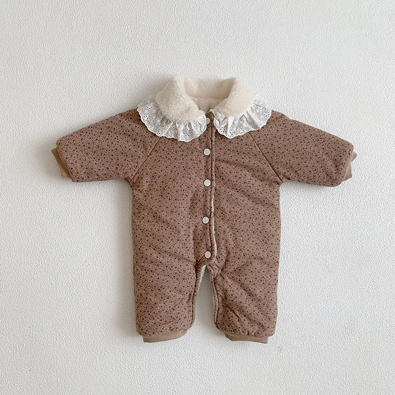 Soft Cotton With Cozy Fleece Lining Romper