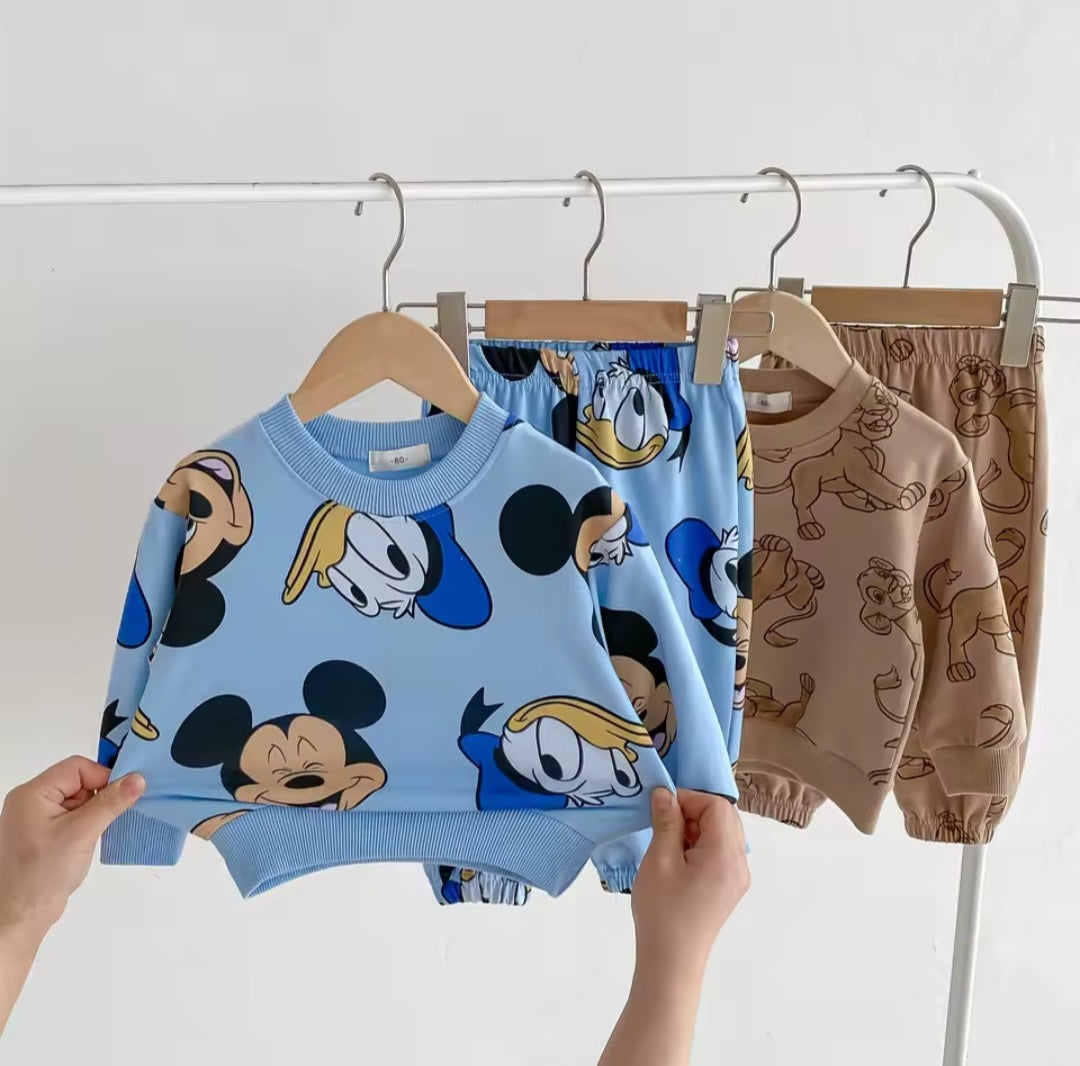 Σετ από 100% βαμβάκι Mickey & Donald