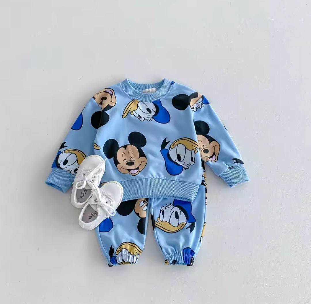 Σετ από 100% βαμβάκι Mickey & Donald