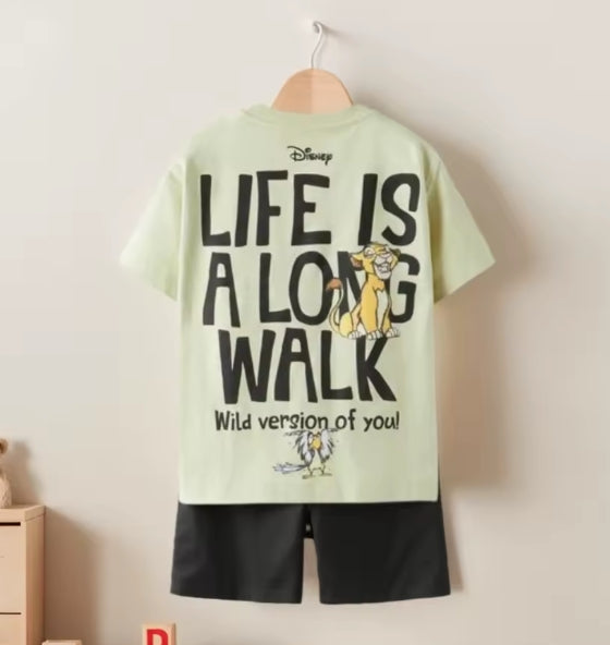 Premium 100% Cotton Simba T-Shirt & Shorts Set