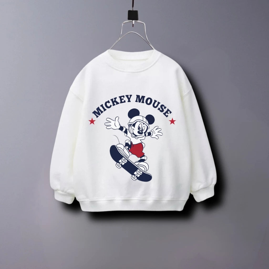 Skater Mickey Mouse White Hoodie