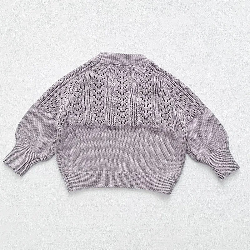 Knitted Long Sleeved Solid Loose Sweater Pullover