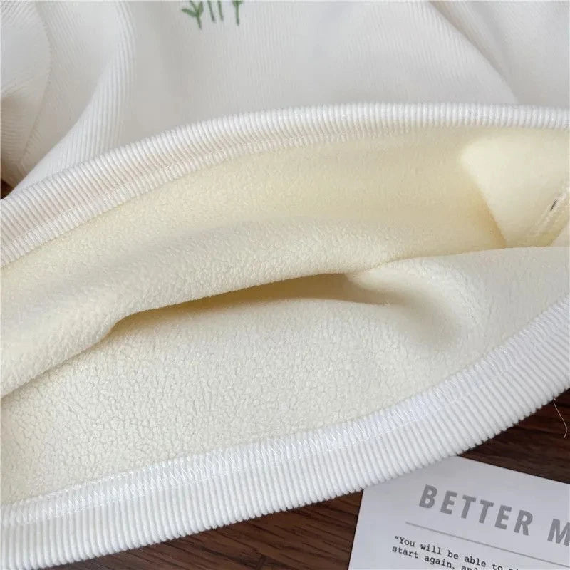 Girls Cotton Embroidery Warm Top