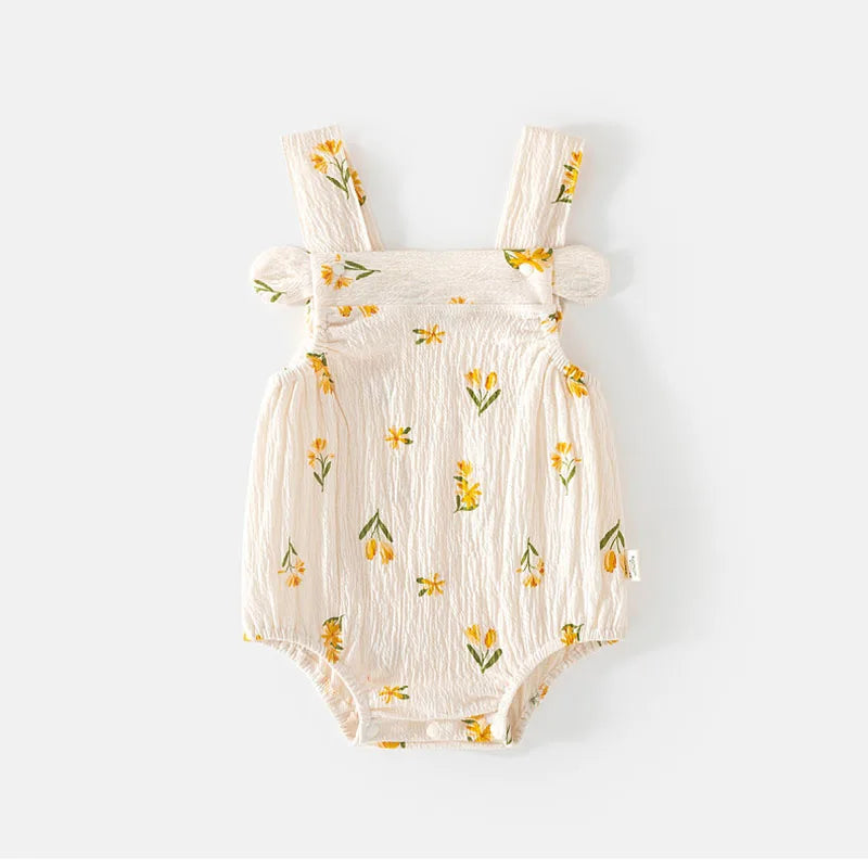 Summer Bodysuit With Charming Floral Print