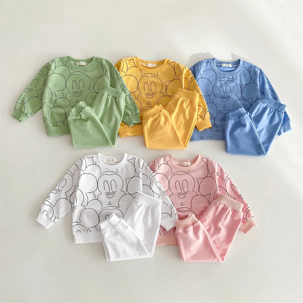 Soft Cotton Mickey Hoodie & Sweatpants Set