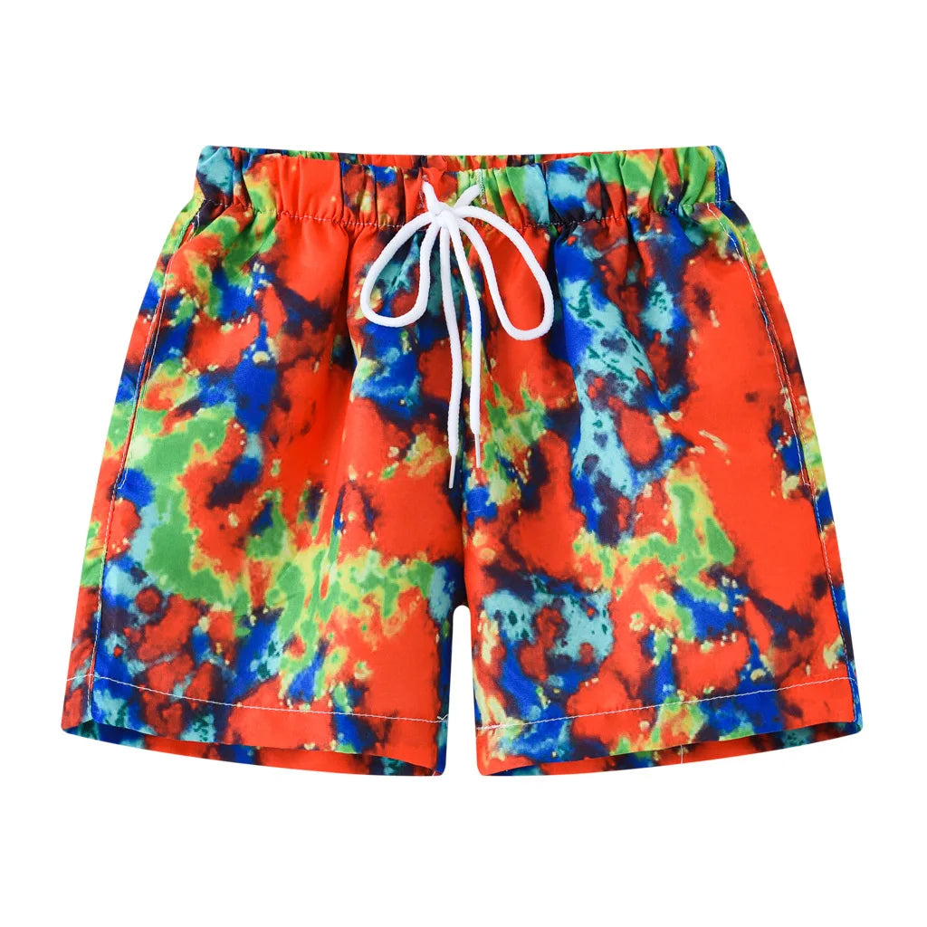 Summer Boys' Cartoon Swim Trunks