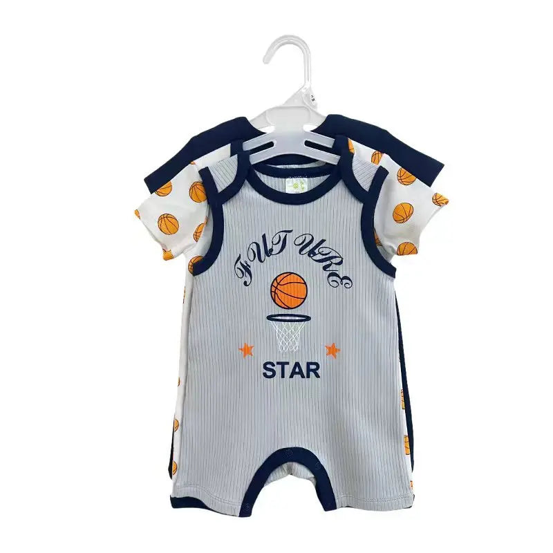 Soft Cotton 3-Piece Sports Romper Set