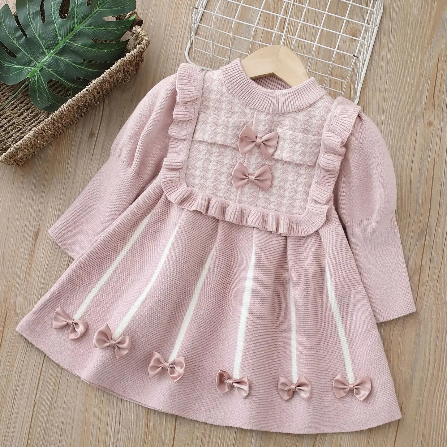 Butterfly Bow Plaid Princess Dress