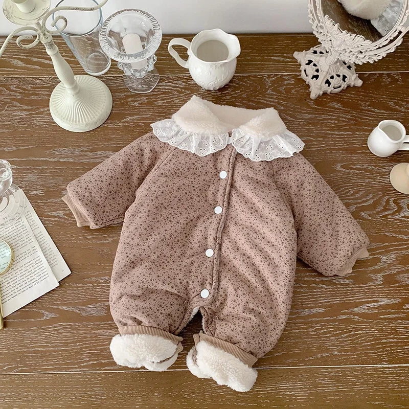 Soft Cotton With Cozy Fleece Lining Romper
