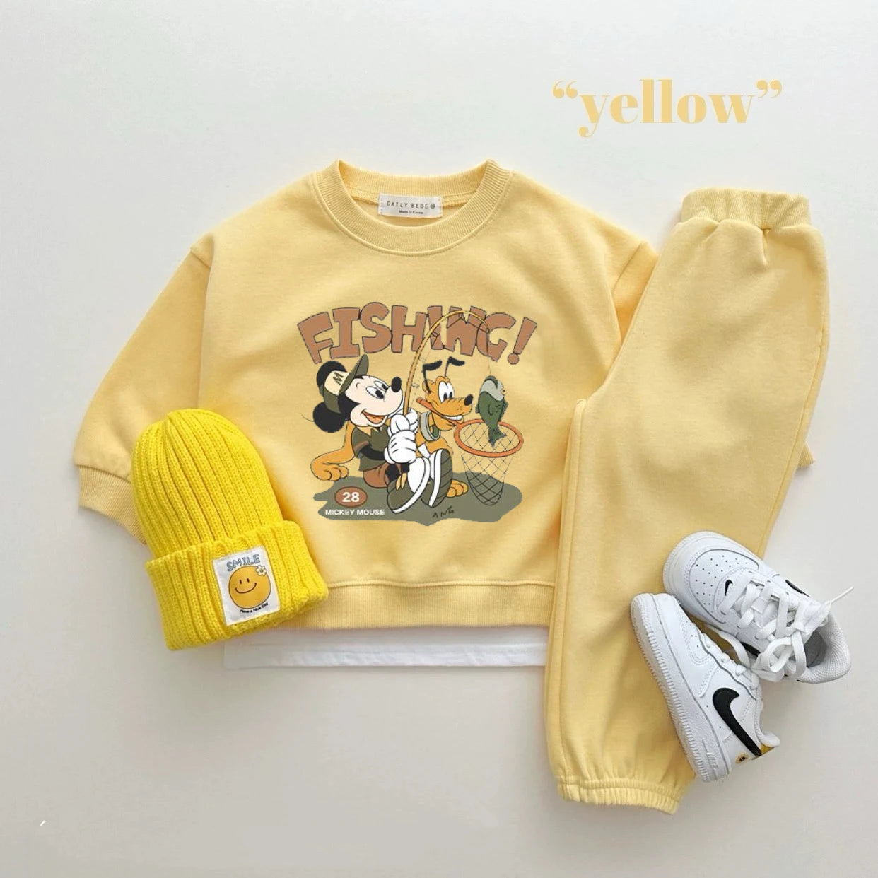 Disney Sweatshirt & Pants Set - 100% Cotton