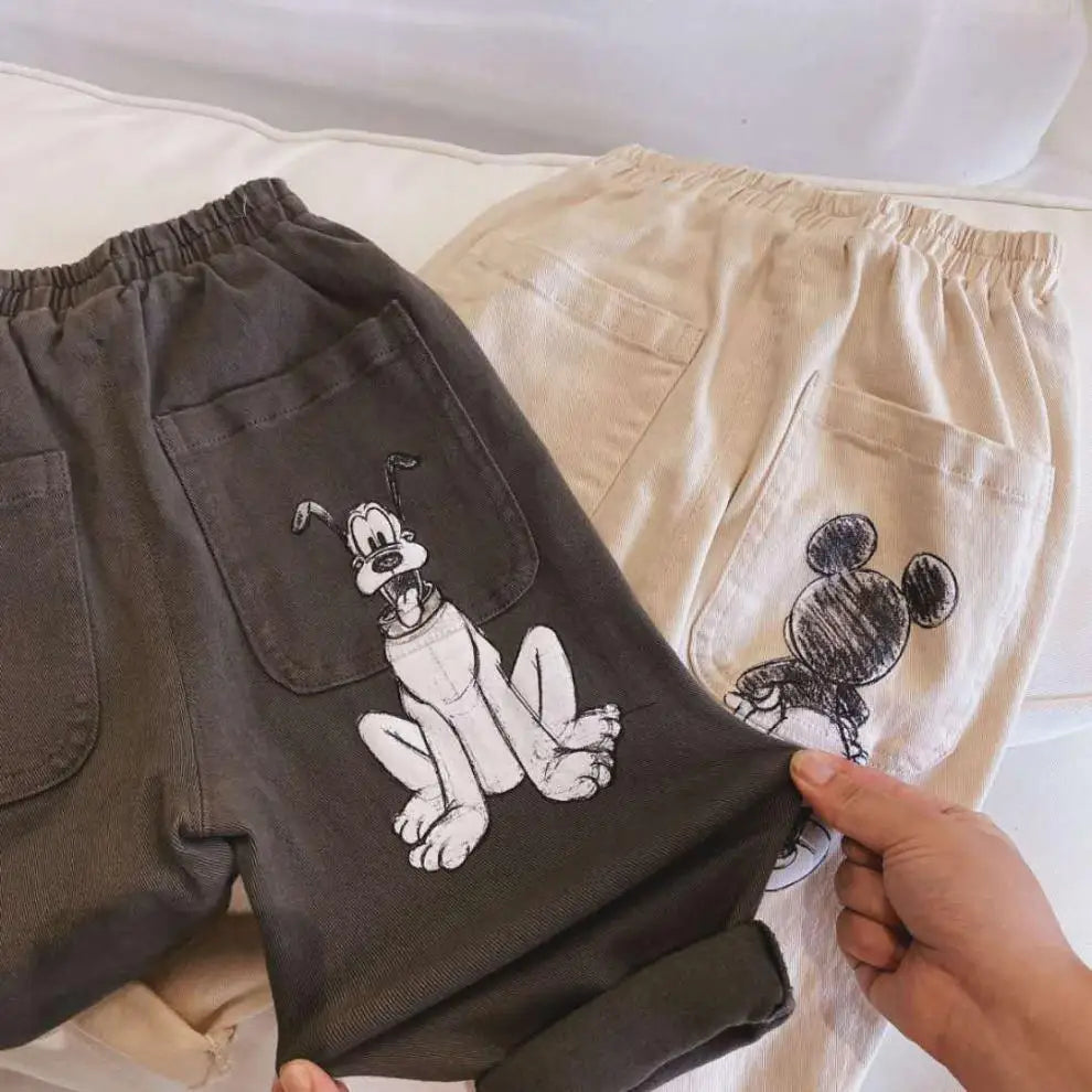 Comfy & Stylish Mickey Cotton Canvas Pants!