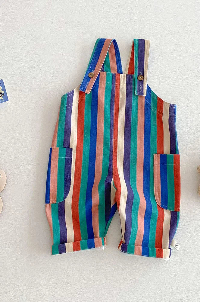 Spring Kids Fashion Overalls - Polka Dot & Striped Jumpsuits!