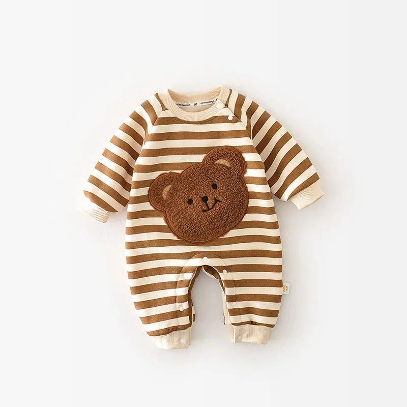 Bear Thicken Lining Rompers Jumpsuit
