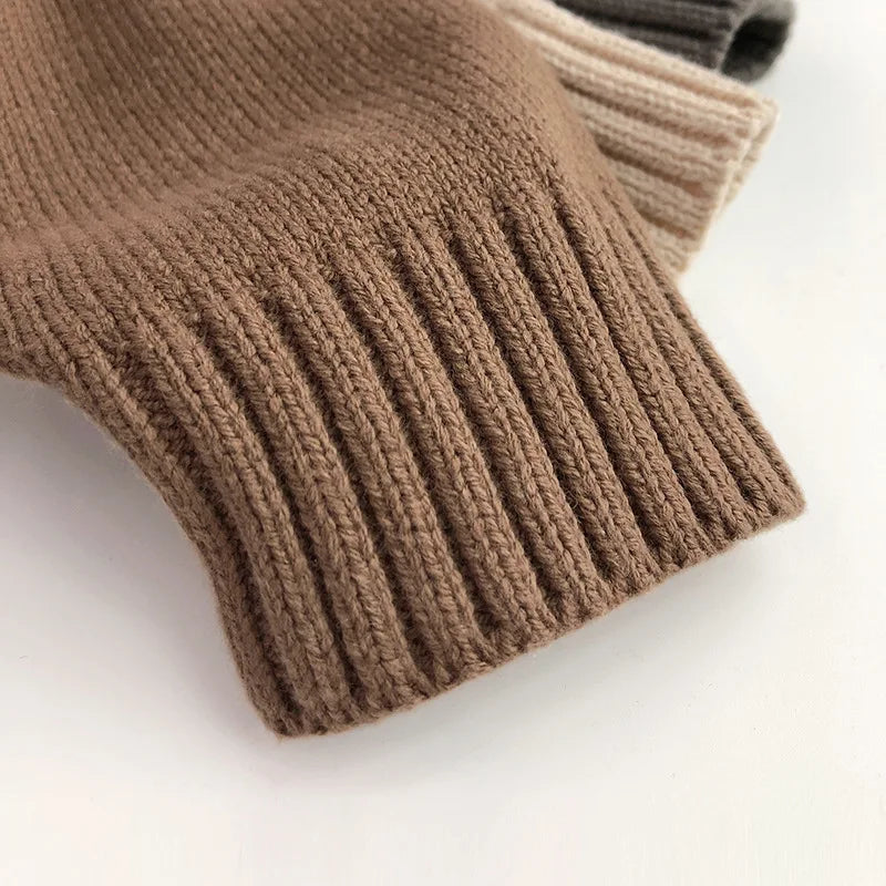 Cozy Hooded Knit Soft Cotton Pullover
