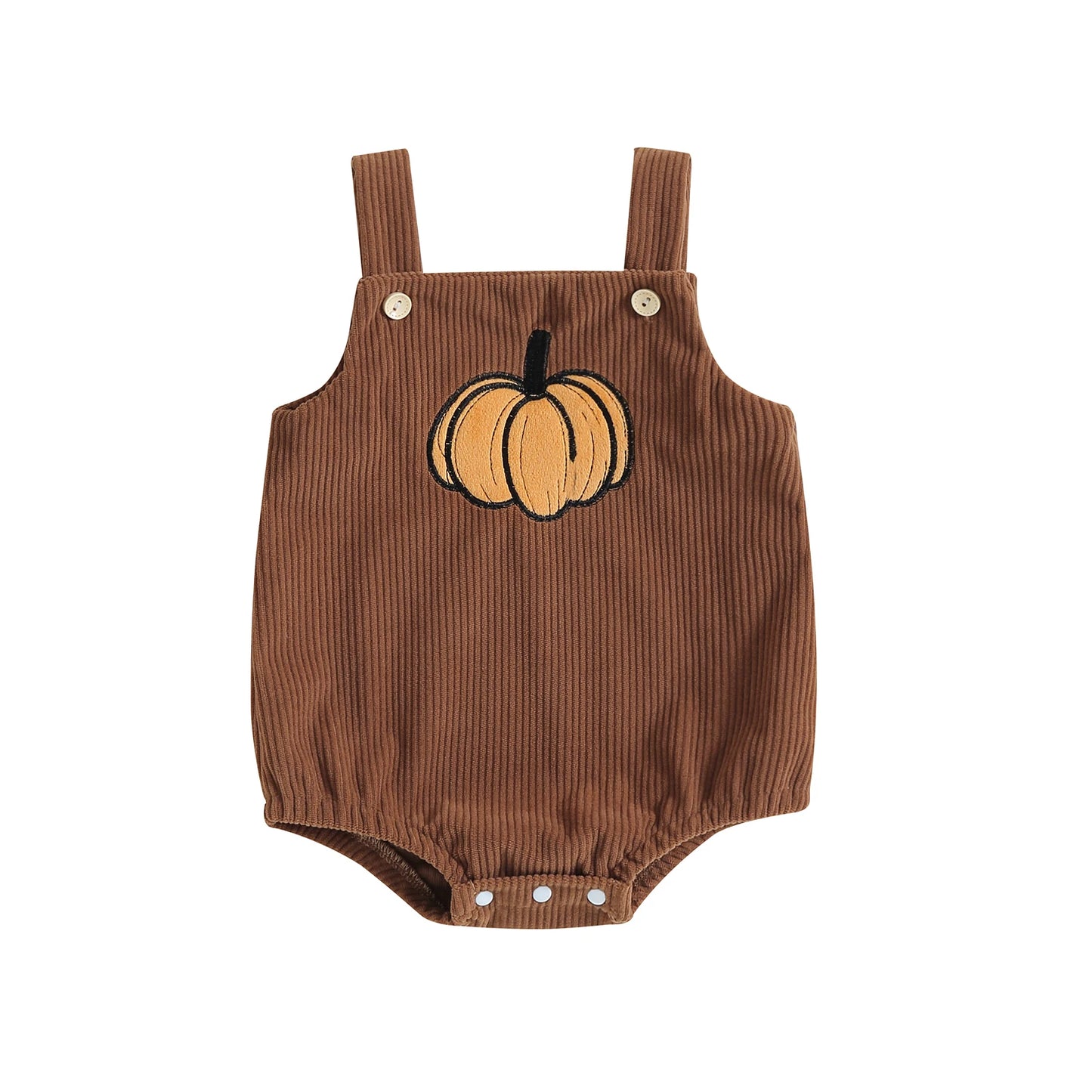 1st Halloween Baby Pumpkin Ghost Jumpsuit Corduroy Overalls