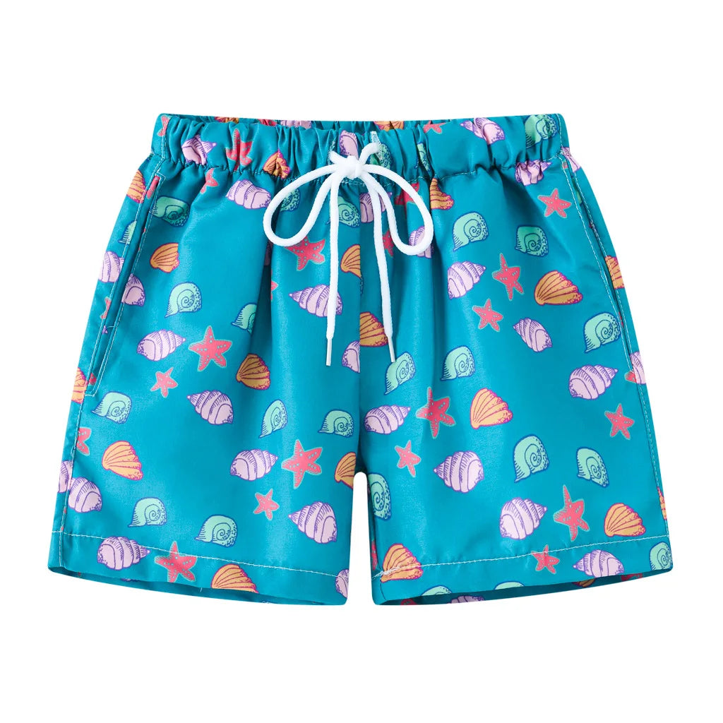 Summer Boys' Cartoon Swim Trunks
